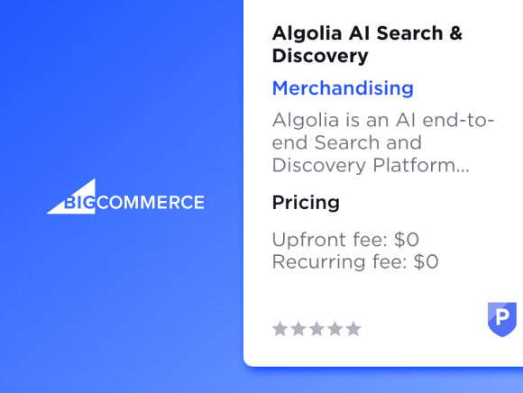 Install Algolia for BigCommerce