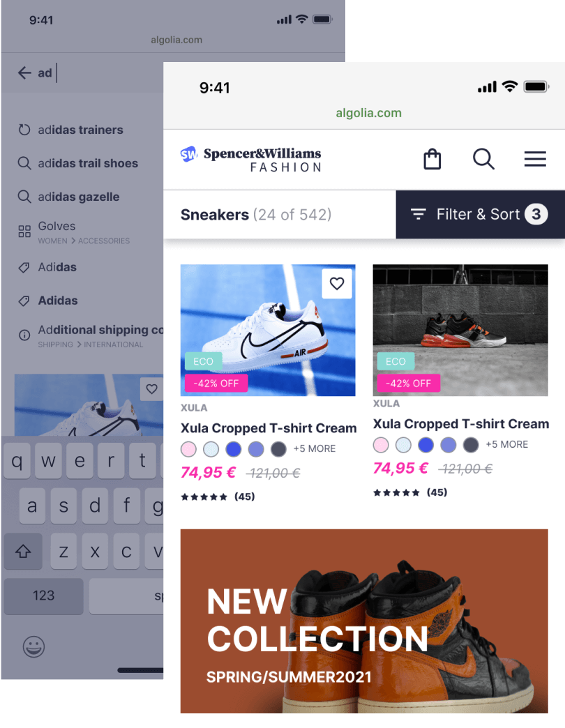 Ecommerce search & discovery UI kit