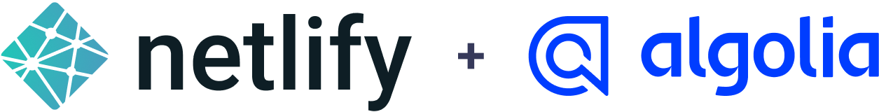 Netlify logo + algolia logo