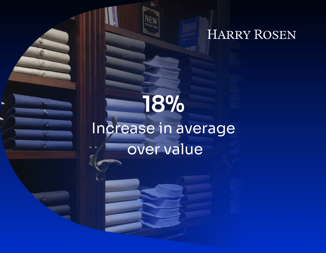 Harry Rosen saw an 18% increase in average over value
