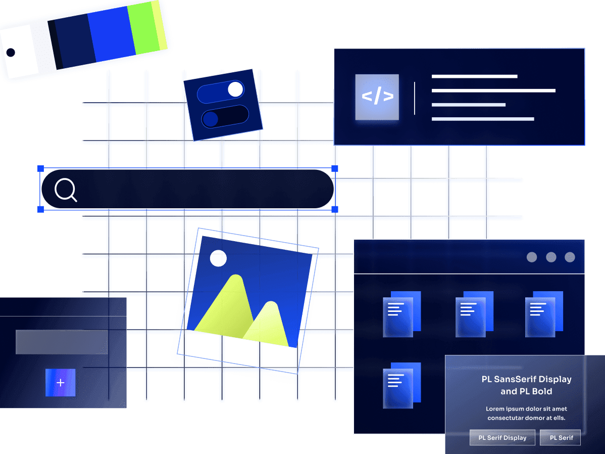 Pre-built UI components and templates.